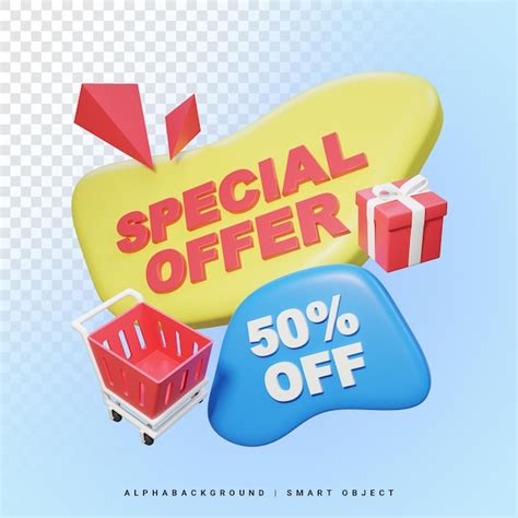Premium Psd Special Offer 3d Illustration