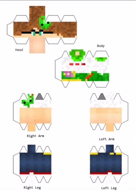 Ponk Pixel Papercraft In 2021 Papercraft Minecraft Skin Minecraft