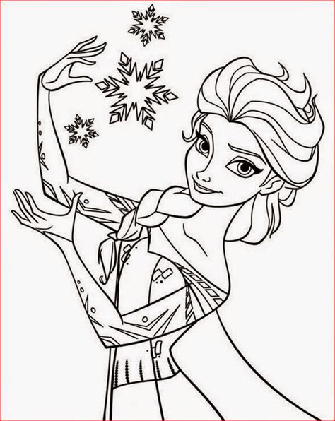 Princess Elsa Coloring Page Jisooyaelah