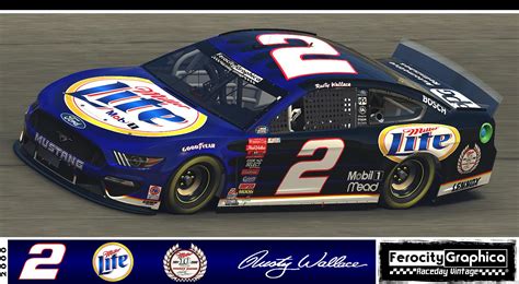 2000 2 Rusty Wallace Miller Lite 10th Anniversary Ford Winston Cup By