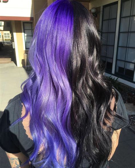 Black And Purple Hair Split Imbalance Vodcast Frame Store