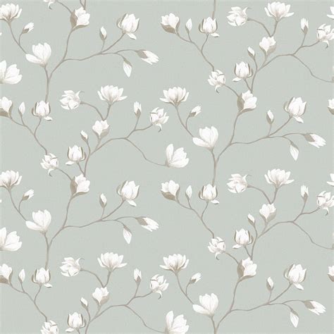 Sweet Magnolia Wallpaper In Sage Green Lucie Annabel