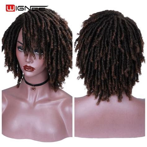 Wignee Short Soft Brown Synthetic Wigs For Black Women High Temperature