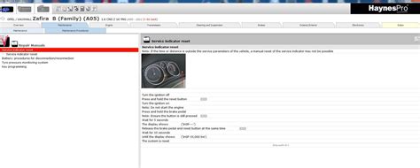 Zafira B 05 How To Reset Service Inspection Insp On Zafira B