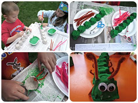 Spring Craft Egg Carton Caterpillar Teacher Created Tips