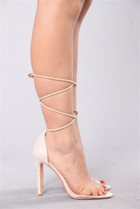 Shine Right Through Heel Nude Shoes Fashion Nova