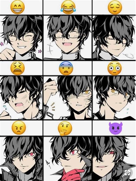 Ren Amamiya And Emoji Persona Fan Art Akira Kurusu Persona Persona Persona Anime