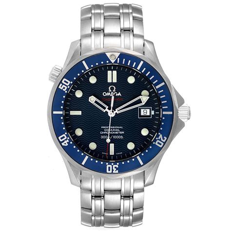 Omega Seamaster Bond 300m Co Axial 41mm Blue Dial Watch 22208000 Box