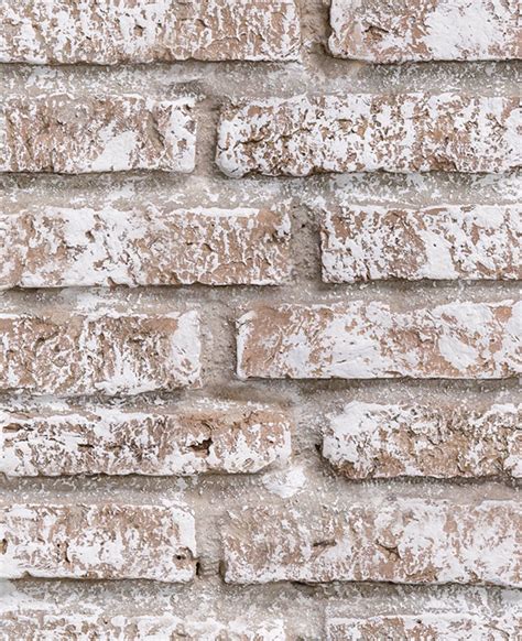 Whitewashed Vintage Brick Self Adhesive Fabric Wallpaper | Etsy | White wash brick, Brick ...