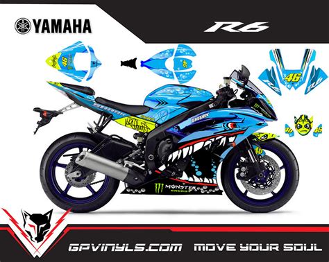 Graphic Decals Yamaha R6 Shark Gpvinyls 🔥