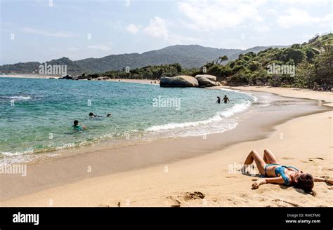 Beaches In Tayrona National Park Colombia South America Stock Photo Alamy