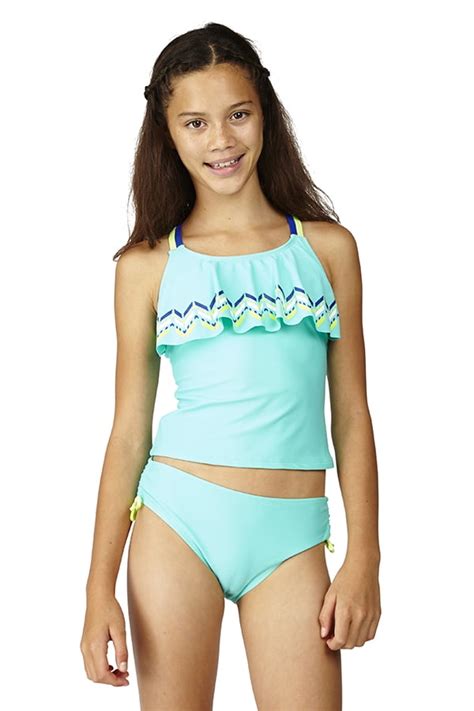 Breaking Waves Breaking Waves Girls Chevron Tie Dye Tankini Swimsuit 7 16 16 Bw16chevrontie