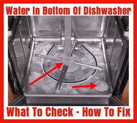 Water In Bottom Of Dishwasher How To Fix Dishwasher Not Draining