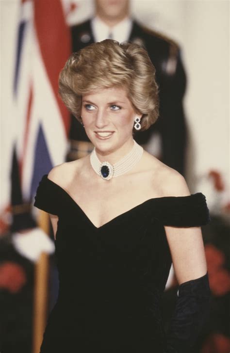 Princess Diana Wearing The Victor Edelstein Dress At The White House In