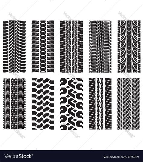 Tyre Tread Patterns On White Background Download A Free Preview Or