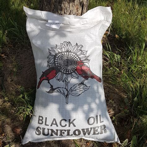 25 Lb Black Oil Sunflower Seeds Bag Trawin Seeds