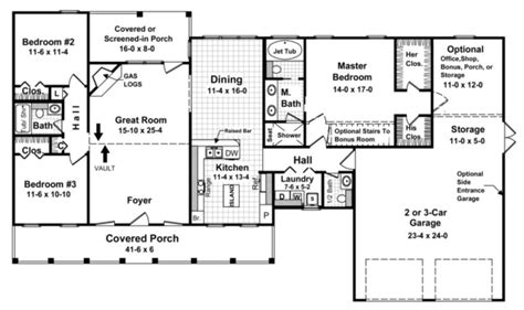 Ranch Plan 1800 Square Feet 3 Bedrooms 25 Bathrooms 348 00062
