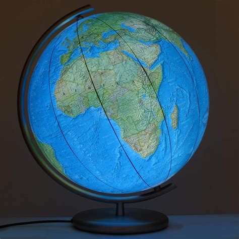 Black Forest Illuminated Glass Globe, Made in Germany from Hand Blown Glass