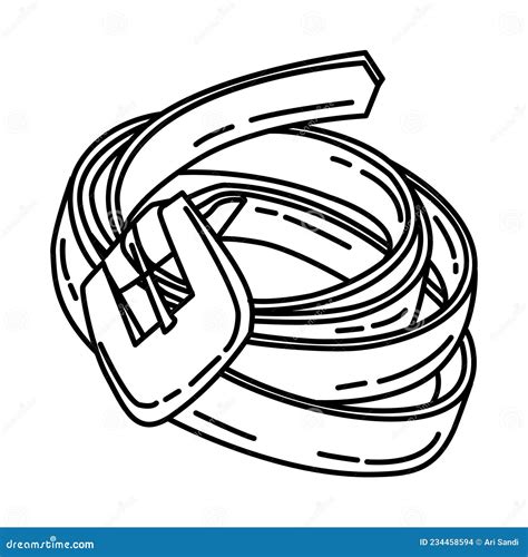Belts Icon Doodle Hand Drawn Or Outline Icon Style Stock Vector