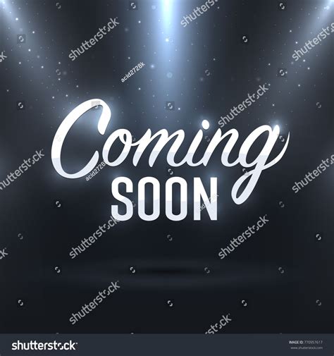 Coming Soon. Promotion banner coming soon, illustration of illuminated text coming soon banner# 
