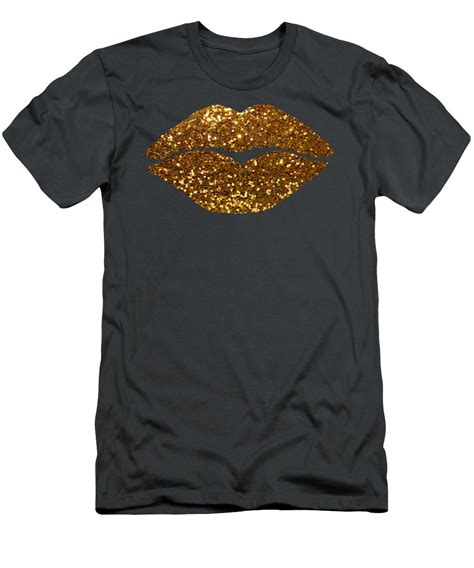 Gold Sparkle Kissing Lips Fashion Art T Shirt For Sale By Tina Lavoie
