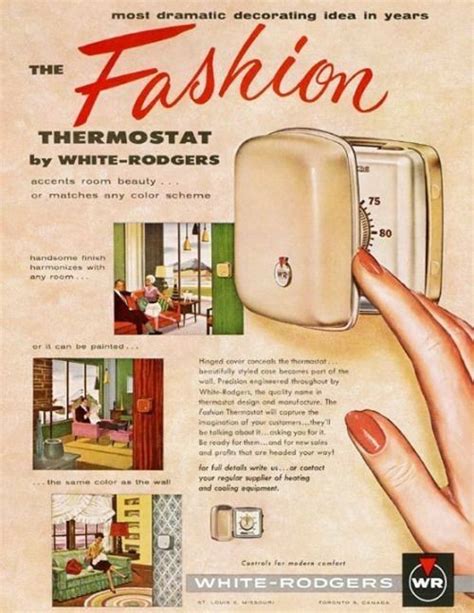 An Advertisement For Thermostat By White Roders Featuring A Womans