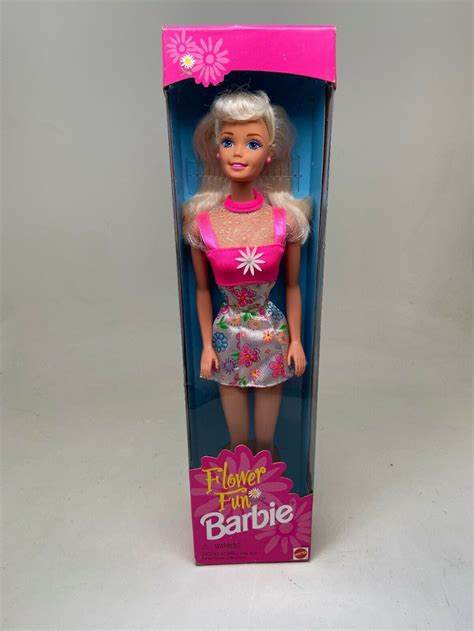 flower fun barbie doll 16063 still in box 1996 74299160639 ebay barbie barbie 90s