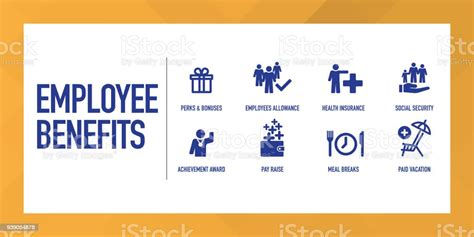 Employee Benefits Infographic Icon Set Stock Illustration Download