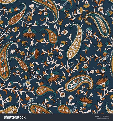 Traditional Indian Seamless Paisley Pattern On Vector Có Sẵn Miễn Phí