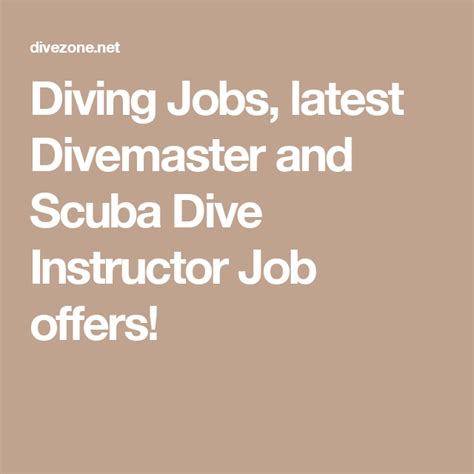 Free, fast and easy way find a job of 63.000+ current vacancies in australia and abroad. Diving Jobs, latest Divemaster and Scuba Dive Instructor ...