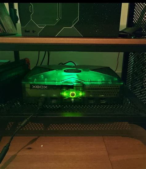 I Added The Ghostcase Green Led Kit To My Transparent Green Og Xbox