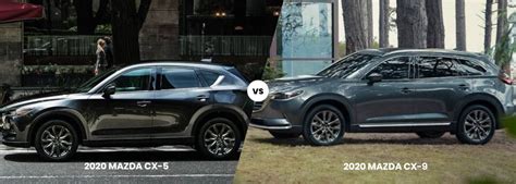 2020 Mazda Cx 5 Vs Cx 9 Compare Suvs Mpg Towing Dimensions