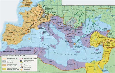 Third Century Crisis Of The Roman Empir Roman Empire Map Roman