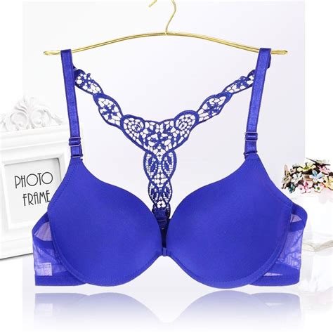 2020 Sexy Front Closure Smooth Bras Charming Lace Racer Back Racerback