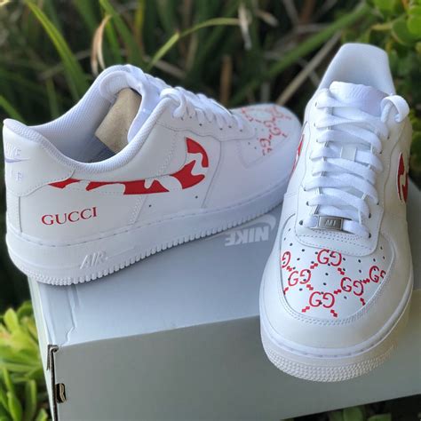 Air Force 1 Gucci Camo Customs 310 La Gucci Mens Sneakers Sneakers