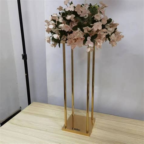 Buy Everbon Pack Of Wedding Flower Vase Metal Flower Stand Gold