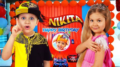 Diana And Roma Happy Birthday Niki Kids Birthday Party With Vlad And