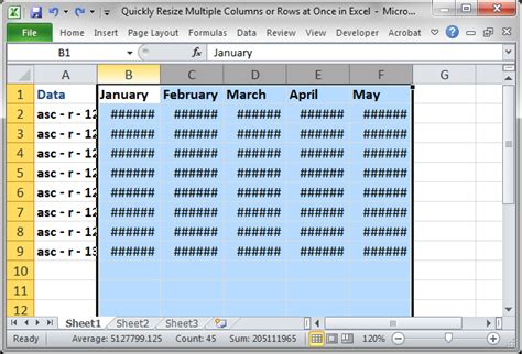 Quickly Resize Multiple Columns Or Rows At Once In Excel