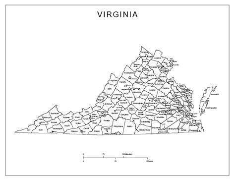Printable County Map Of Virginia