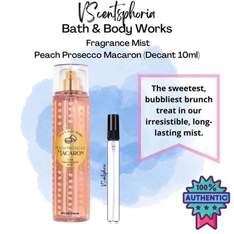 Bath And Body Works Fragrance Mist Peach Prosecco Macaron Decant Pack 10ml Shopee Malaysia