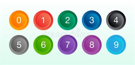 Colorful Number Set 1 20 Stock Illustration Illustration Of Counting