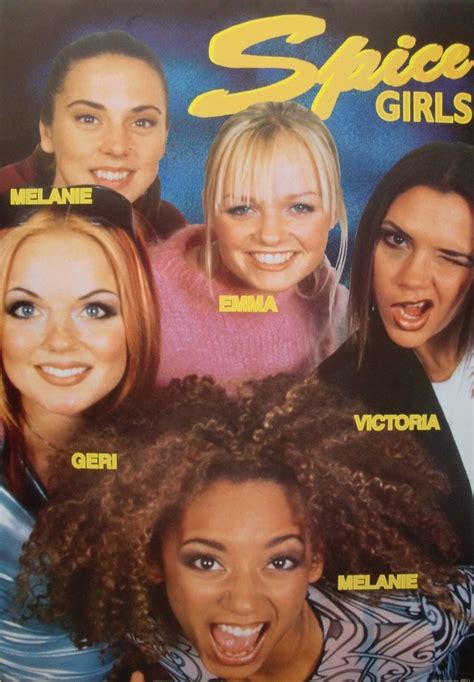 Spice Girls Names Beneath Their Heads Poster From Early 90s Girl Power Ebay