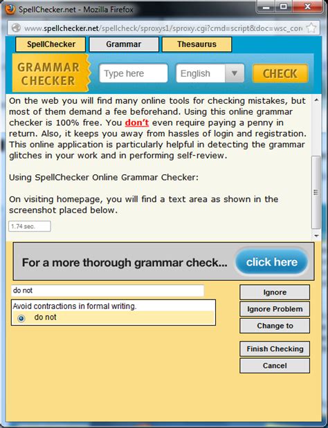 It especially helps you to make your writing fast. SpellChecker: Online Grammar Checker