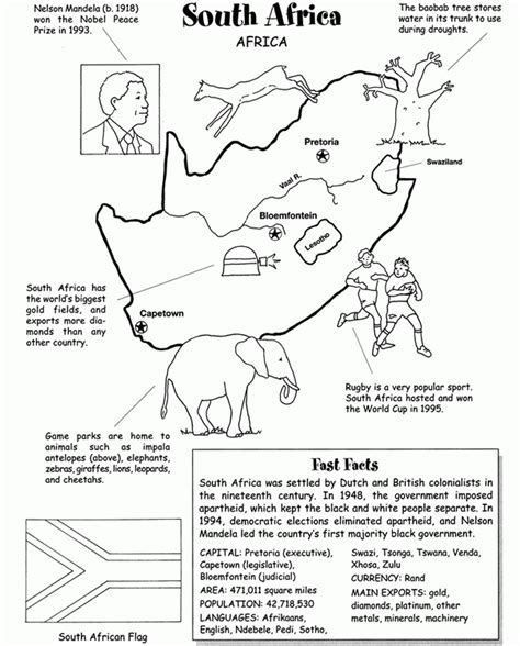 Africa map coloring page africa map coloring pages african crafts. South Africa Flag Coloring Page - Coloring Home