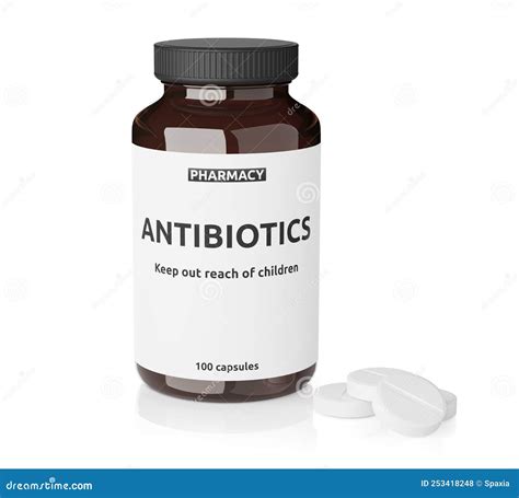 Antibiotics Bottle And Tablet Bar Pharmacy And Medicine Medical Drugs