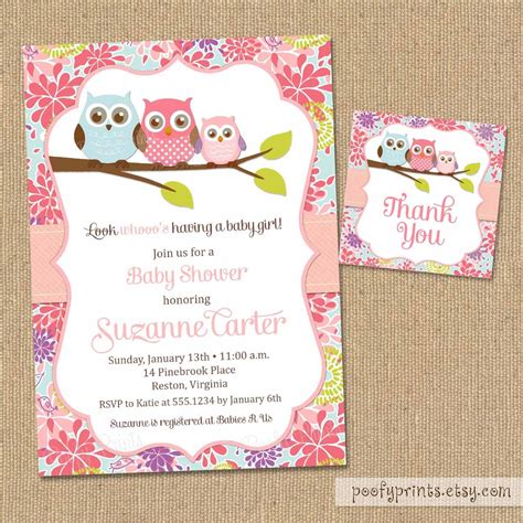 Free printable baby shower game that has guests guess the name of popular baby shower songs! Owl Baby Shower Invitations DIY Printable Baby by PoofyPrints