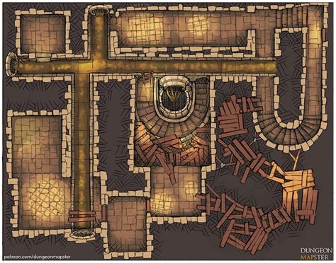 Battlemap Sewer Dungeon FantasyMaps Dungeon Maps Fantasy Map