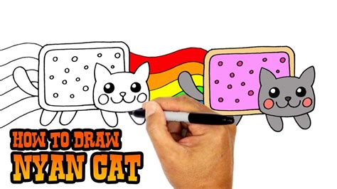 How To Draw Nyan Cat Art Lesson For Kids Drawing Lessons Nyan Cat
