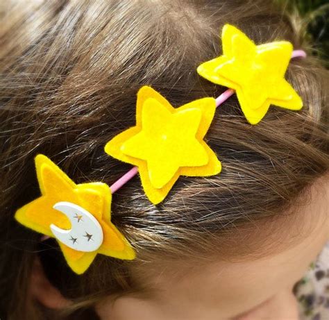 Stars Headband For Little Girls Yellow Stars Hair Accessories Baby