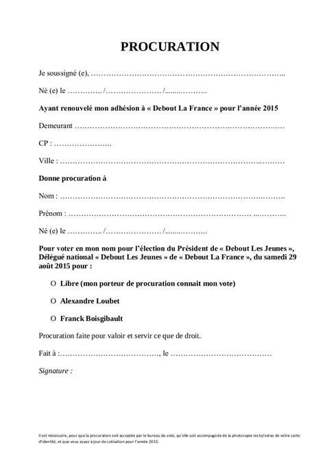 Procuration Exemple Pdf Formulaire Procuration Imprimer Dadane